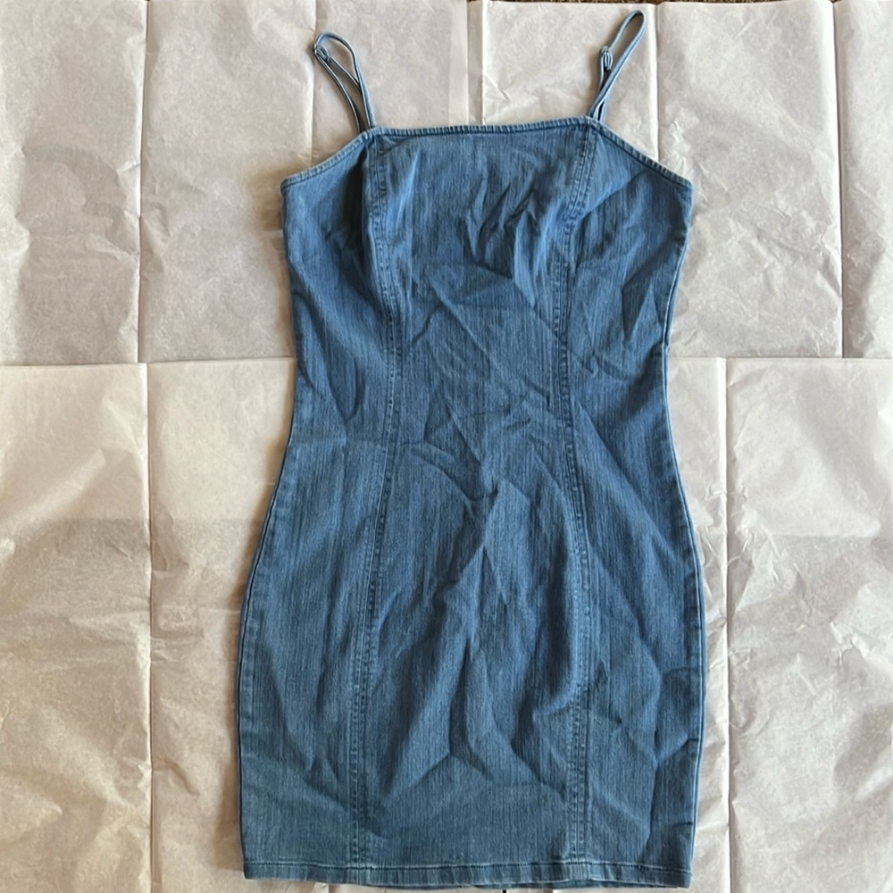 Women/teen blue jeans slim dress
